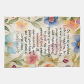 Filippenzen 4:6-7 Christelijk Bijbelvers Waterverf Theedoek (Horizontaal)