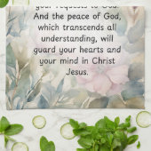 Filippenzen 4:6-7 Christelijk Bijbelvers Waterverf Theedoek (Gevouwen)