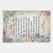 Filippenzen 4:6-7 Christelijk Bijbelvers Waterverf Theedoek (Horizontaal)