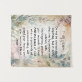 Filippenzen 4:6-7 Christelijk Bijbelvers Waterverf Wandkleed (Voorkant (horizontaal))