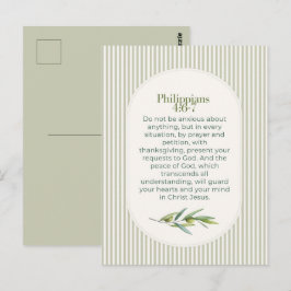Filippenzen 4:6–7 Christelijke Aanmoedigingsgesche Briefkaart