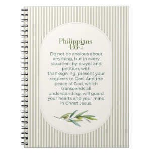 Filippenzen 4:6–7 Christelijke Aanmoedigingsgesche Notitieboek