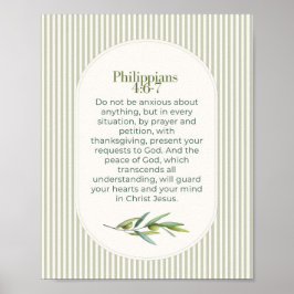 Filippenzen 4:6–7 Christelijke Aanmoedigingsgesche Poster