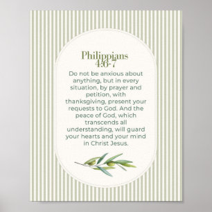 Filippenzen 4:6–7 Christelijke Aanmoedigingsgesche Poster