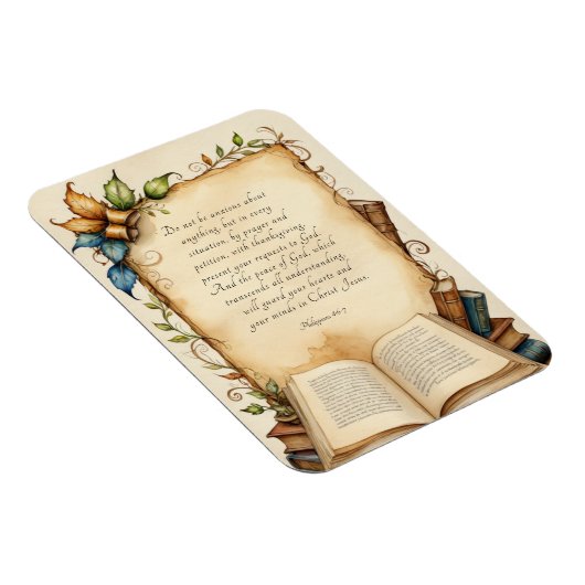 Filippenzen 4:6-7 Christelijke Bijbeltekst Magneet (Rechterzijde)