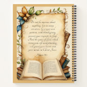 Filippenzen 4:6-7 Christelijke Bijbeltekst Notitieboek (Achterkant)