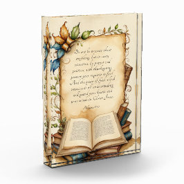 Filippenzen 4:6-7 Christelijke Bijbelvers Kunst Fotoblokken