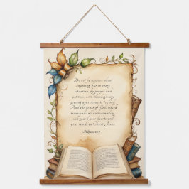 Filippenzen 4:6-7 Christelijke Bijbelvers Kunst Hangend Wandkleed