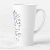 Filippenzen 4:6-7 Paarse bloem Latte Mok (Rechts)