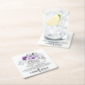 Filippenzen 4:6-7 Schrift Paarse bloemen Kartonnen Onderzetters (Insitu)