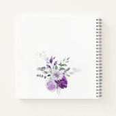 Filippenzen 4:6-7 Schrift Paarse bloemen Notitieboek (Achterkant)