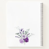 Filippenzen 4:6-7 Schrift Paarse bloemen Notitieboek (Achterkant)