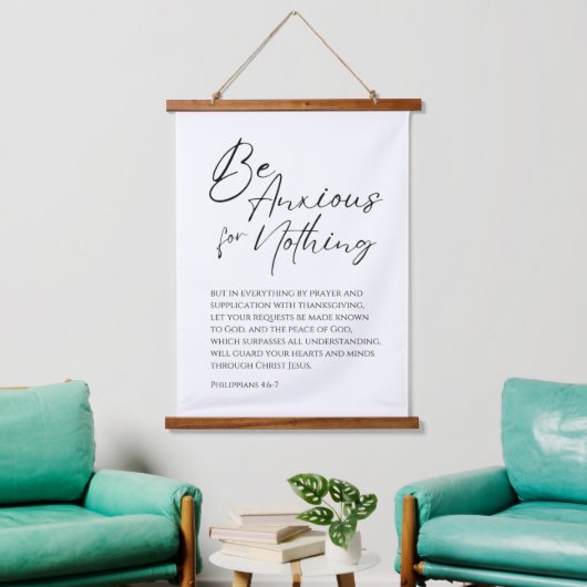 Filippenzen 4:6-7 Wees angstig voor niets Christel Hangend Wandkleed (Woonkamer)