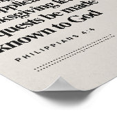 Filippenzen 4:6 - "Angst voor niets" Bijbel Poster (Hoek)