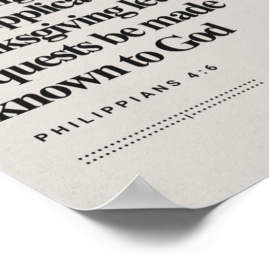 Filippenzen 4:6 - "Angst voor niets" Bijbel Poster (Hoek)