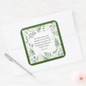 Filippenzen 4:6, Bijbelvers, Vierkante Sticker (Envelop)