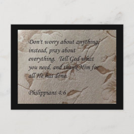 Filippenzen 4:6 schriftkaart briefkaart