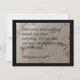 Filippenzen 4:6 schriftkaart briefkaart