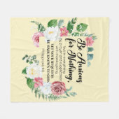 Filippenzen 4:6 Wees bezorgd om niets bloemigs Fleece Deken (Voorkant (Horizontaal))