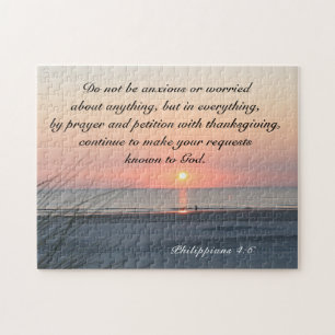 Filippenzen 4:6 Wees niet bezorgd of bezorgd over  Legpuzzel