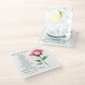 Filippenzen 4:8 Alles wat edele bloem is Glazen Onderzetter (Schuin)