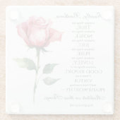 Filippenzen 4:8 Alles wat edele bloem is Glazen Onderzetter (Achterkant)