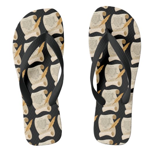 Filippenzen 4:8 Bijbel citaat scroll all-over unis Teenslippers (Voetbed)