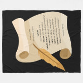 Filippenzen 4:8 KJV Bijbel Quote Scroll Fleece Deken (Voorkant (Horizontaal))