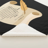 Filippenzen 4:8 KJV Bijbel Quote Scroll Sherpa Deken (3/4)
