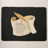 Filippenzen 4:8 KJV Bijbel Quote Scroll Sherpa Deken (Voorkant (horizontaal))