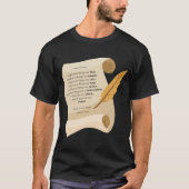 Filippenzen 4:8 KJV Bijbel Quote Scroll Unisex T-shirt (Voorkant)