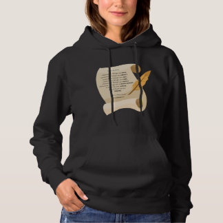 Filippenzen 4:8 KJV Bijbel Quote Scroll Vrouwen Hoodie