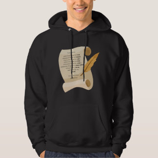 Filippenzen 4:8 KJV Bijbelcitaat Scroll Mannen Hoodie