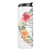 Filippenzen 4:8 Roze en gele bloemenkrans Thermosbeker (Gedraaid links)