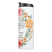 Filippenzen 4:8 Roze en gele bloemenkrans Thermosbeker (Geroteerd rechts)