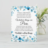 Filippenzen 4:8 Wat dingen zijn Noble Floral Feestdagenkaart (Staand voorkant)