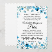 Filippenzen 4:8 Wat dingen zijn Noble Floral Feestdagenkaart (Voorkant / Achterkant)