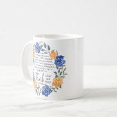 Filippenzen 4:8 Wat edel is, is een bloemenkrans Koffiemok (Voorkant links)