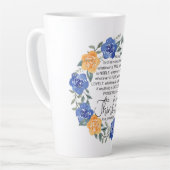 Filippenzen 4:8 Wat edel is, is een bloemenkrans Latte Mok (Linkerhoek)