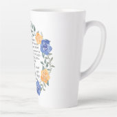 Filippenzen 4:8 Wat edel is, is een bloemenkrans Latte Mok (Rechts)