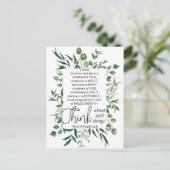 Filippenzen 4:8 Wat edele eucalyptus is Briefkaart (Staand voorkant)