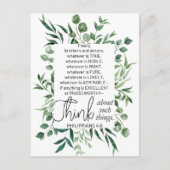 Filippenzen 4:8 Wat edele eucalyptus is Briefkaart (Voorkant)