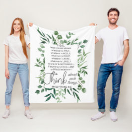 Filippenzen 4:8 Wat edele eucalyptus is Fleece Deken