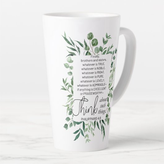 Filippenzen 4:8 Wat edele eucalyptus is Latte Mok (Rechterhoek)