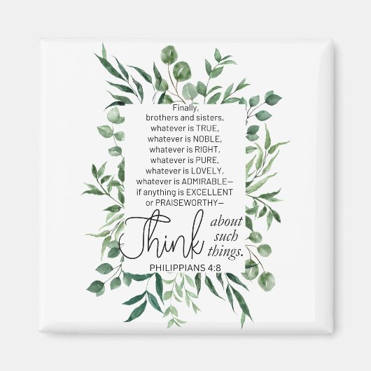 Filippenzen 4:8 Wat edele eucalyptus is Magneet (Voorkant)