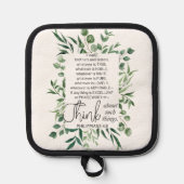 Filippenzen 4:8 Wat edele eucalyptus is Pannenlap (Voorkant)