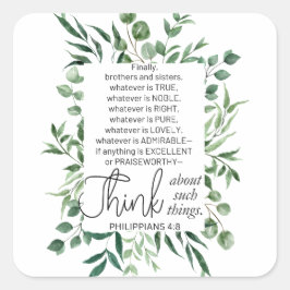 Filippenzen 4:8 Wat edele eucalyptus is Vierkante Sticker