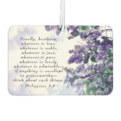 Filippenzen 4:8 Wat is Pure Bijbel Verse Luchtverfrisser (Achterkant)