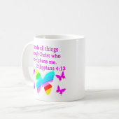 FILIPPIËN 4:13 BUTTERFLY-ONTWERP KOFFIEMOK (Voorkant links)