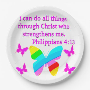  FILIPPIËN 4:13 BUTTERFLY-ONTWERP PAPIEREN BORDJE